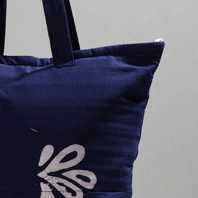 Blue Handcrafted Batik Printed Cotton Hand Bag 01