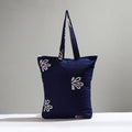 Blue Handcrafted Batik Printed Cotton Hand Bag 01