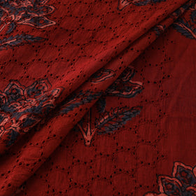 Hakoba Hand Block Ajrakh Print Natural Dyed Cotton Fabric 87