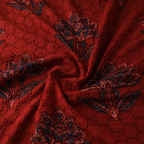 Hakoba Hand Block Ajrakh Print Natural Dyed Cotton Fabric 87