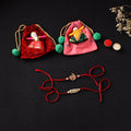 Handcrafted Kundan Beaded Bhaiya Bhabhi Rakhi Set with Potli 64