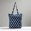 Blue Handcrafted Batik Printed Cotton Hand Bag 01