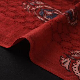 Hakoba Hand Block Ajrakh Print Natural Dyed Cotton Fabric 86
