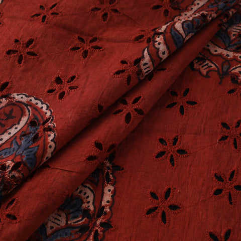 Hakoba Hand Block Ajrakh Print Natural Dyed Cotton Fabric 85