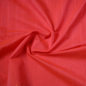 Red - Handloom Mangalagiri Cotton Fabric with Nizam Zari Border 01