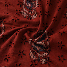 Hakoba Hand Block Ajrakh Print Natural Dyed Cotton Fabric 85
