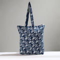 Blue Handcrafted Batik Printed Cotton Hand Bag 01