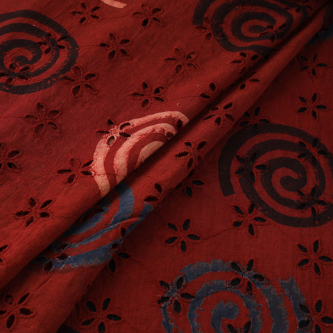 Hakoba Hand Block Ajrakh Print Natural Dyed Cotton Fabric 83