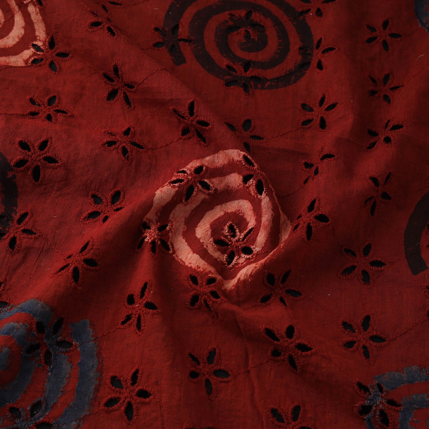 Hakoba Hand Block Ajrakh Print Natural Dyed Cotton Fabric 83