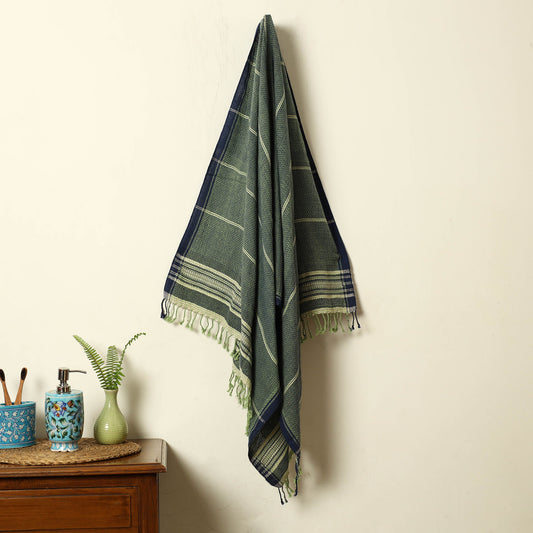 Green - Organic Kala Cotton Pure Handloom Towel 82