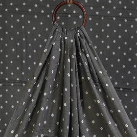 Grey - natural dyed kutch tie-dye mul cotton bandhani