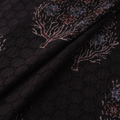 Hakoba Hand Block Ajrakh Print Natural Dyed Cotton Fabric 79