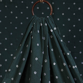 Green - natural dyed kutch tie-dye cotton bandhani fabric