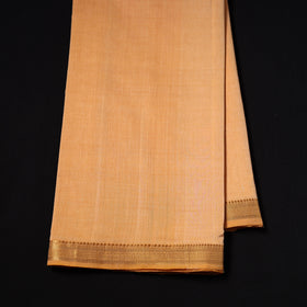 Peach - Handloom Mangalagiri Cotton Fabric with Nizam Zari Border 06
