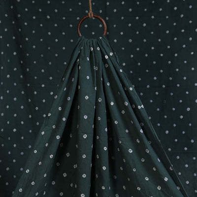Green - natural dyed kutch tie-dye cotton bandhani fabric