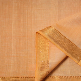 Peach - Handloom Mangalagiri Cotton Fabric with Nizam Zari Border 06