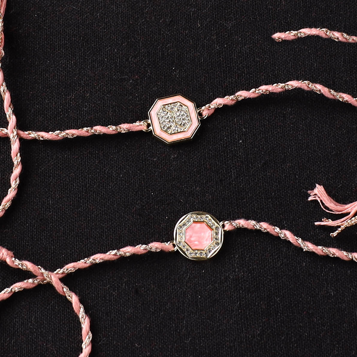 Handcrafted Kundan Bhaiya Bhabhi Rakhi Set with Potli 77