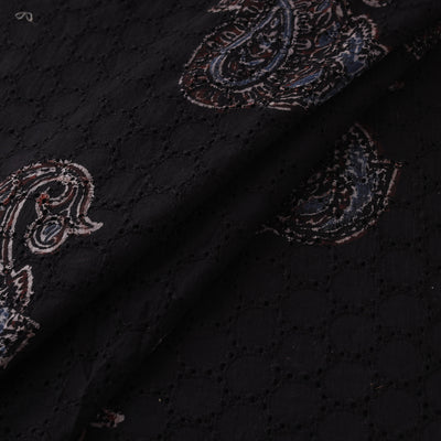 Hakoba Hand Block Ajrakh Print Natural Dyed Cotton Fabric 78