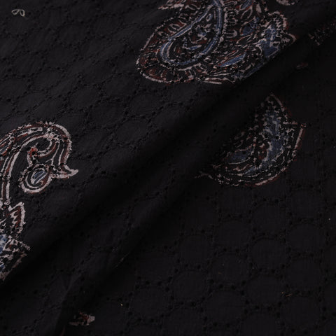 Hakoba Hand Block Ajrakh Print Natural Dyed Cotton Fabric 78