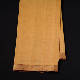 Orange - Handloom Mangalagiri Cotton Fabric with Nizam Zari Border 08