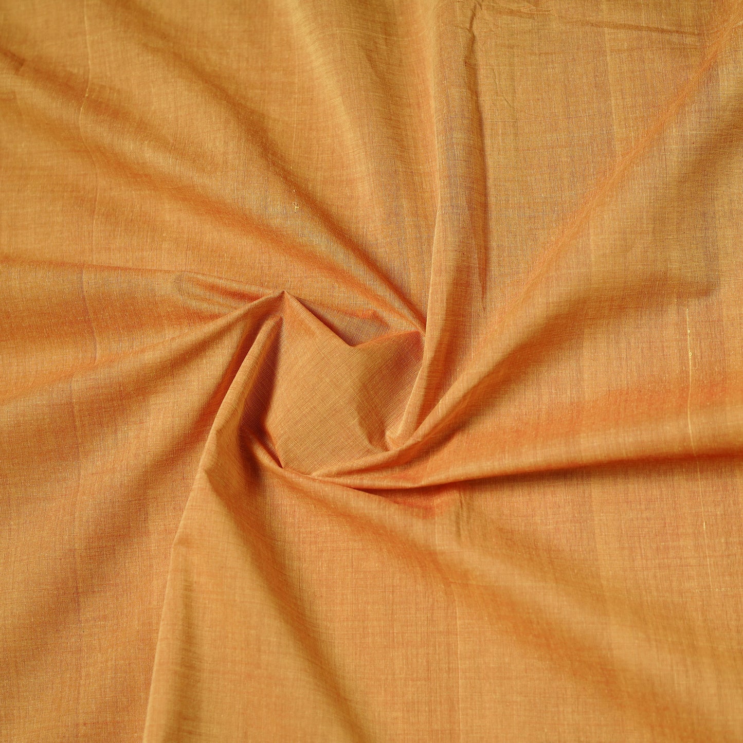 Orange - Handloom Mangalagiri Cotton Fabric with Nizam Zari Border 08