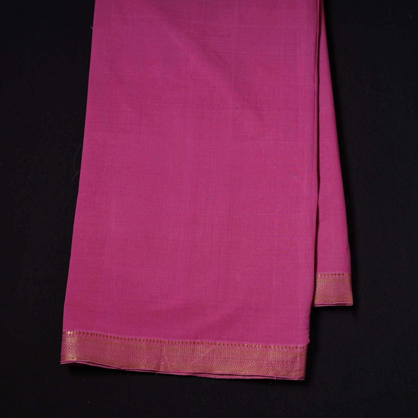 PInk - Handloom Mangalagiri Cotton Fabric with Nizam Zari Border 09