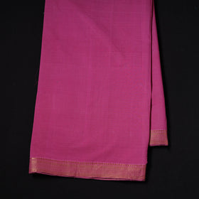 PInk - Handloom Mangalagiri Cotton Fabric with Nizam Zari Border 09