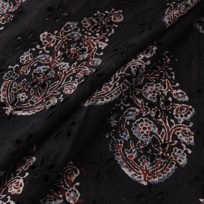 Hakoba Hand Block Ajrakh Print Natural Dyed Cotton Fabric 74