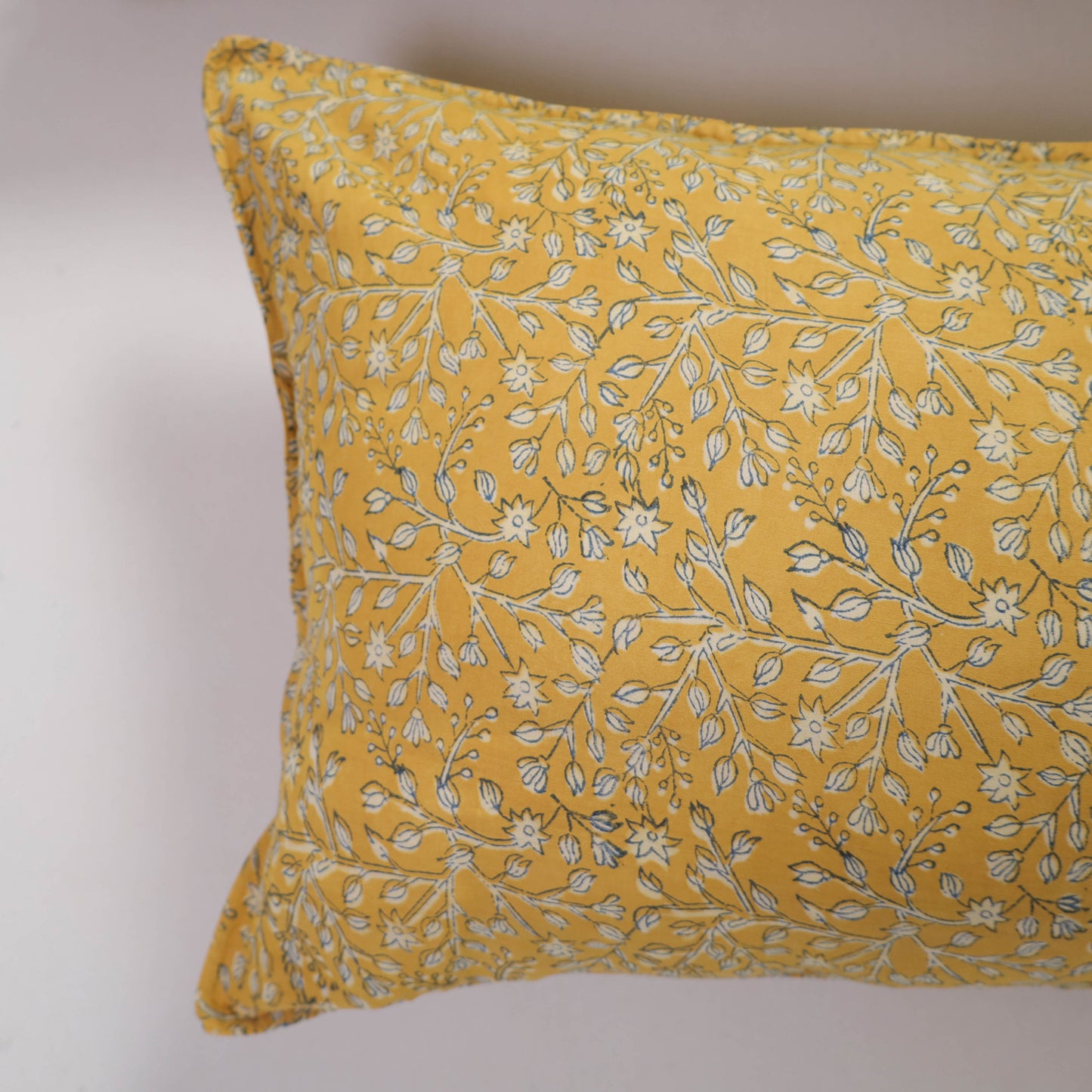  Yellow Handcrafted Cotton Pillow Cover (Set of 2)