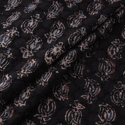 Hakoba Hand Block Ajrakh Print Natural Dyed Cotton Fabric 72