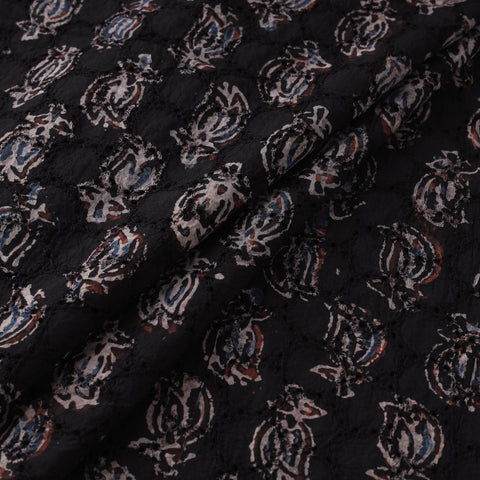 Hakoba Hand Block Ajrakh Print Natural Dyed Cotton Fabric 72