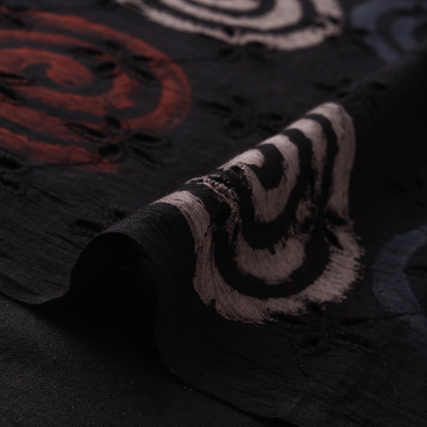 Hakoba Hand Block Ajrakh Print Natural Dyed Cotton Fabric 71