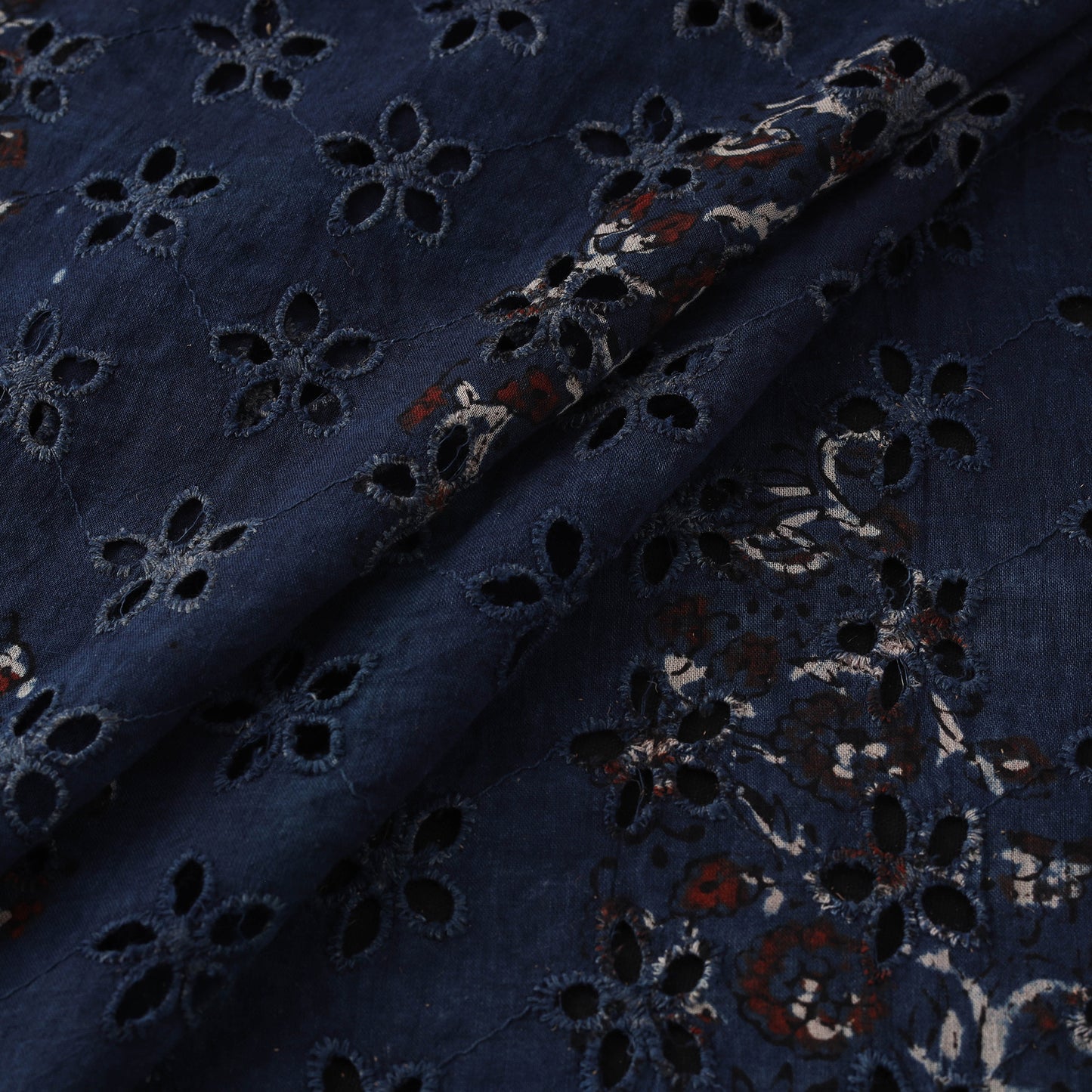 Hakoba Hand Block Ajrakh Print Natural Dyed Cotton Fabric 70