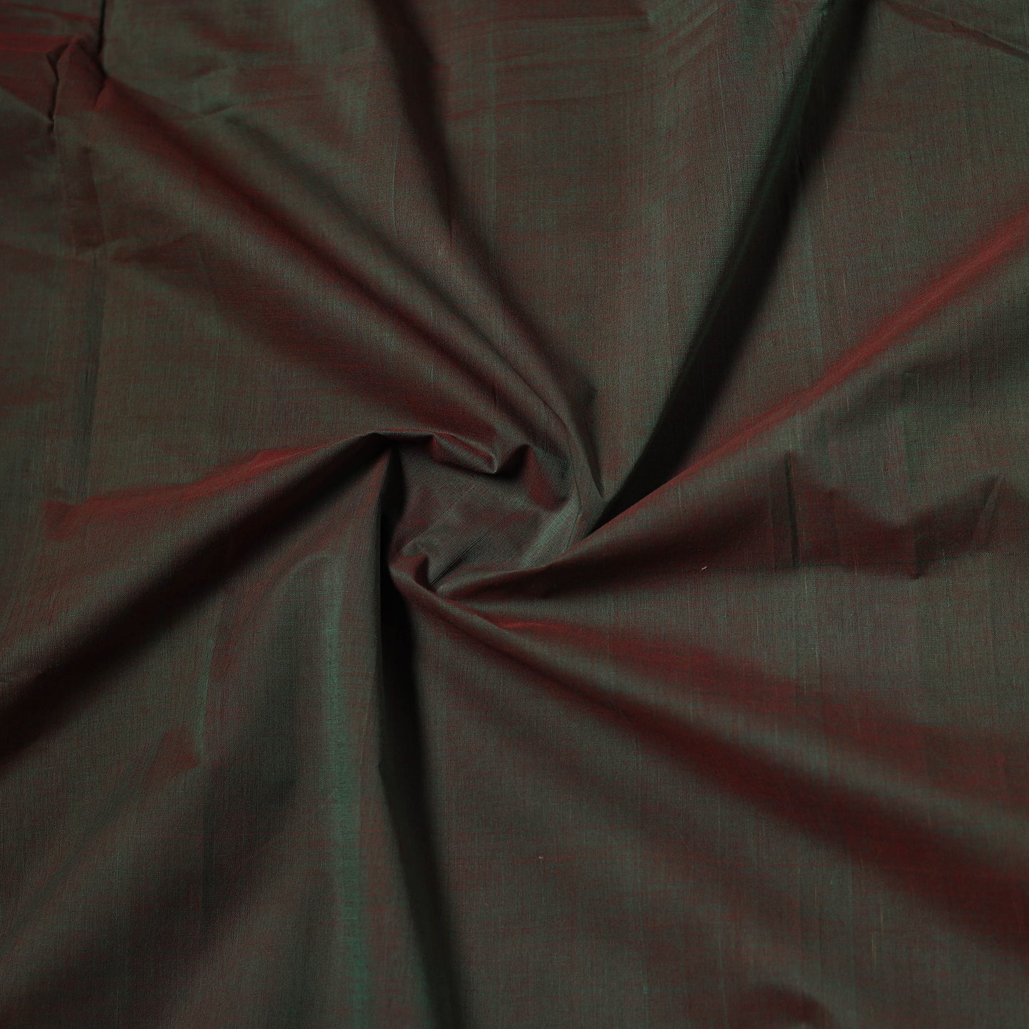 Green - Handloom Mangalagiri Cotton Fabric with Nizam Zari Border 11