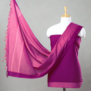 Purple - 3pc Dharwad Cotton Suit Material Set 06