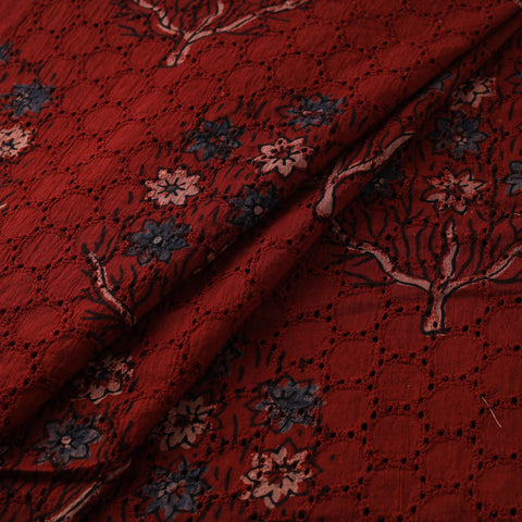 Hakoba Hand Block Ajrakh Print Natural Dyed Cotton Fabric 69