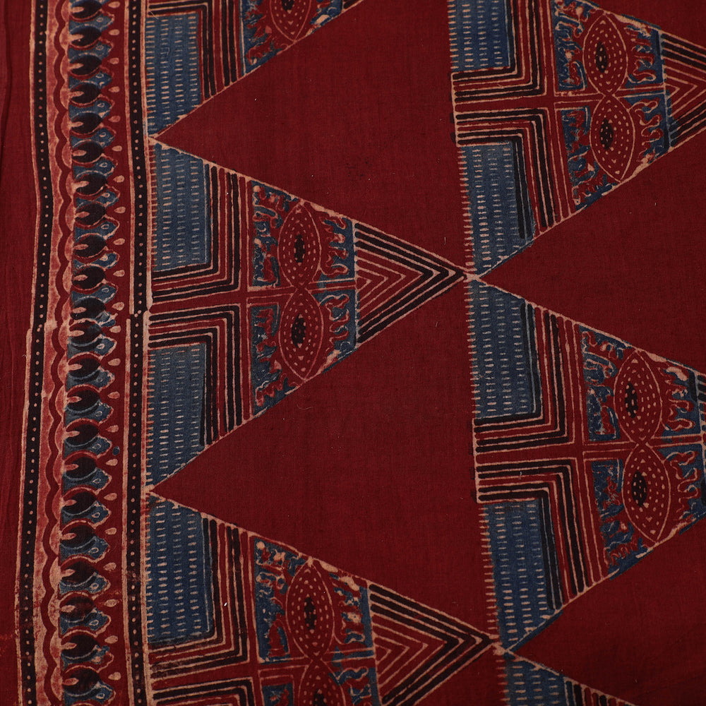 Red - Pure Cotton Ajrakh Print Fabric 18