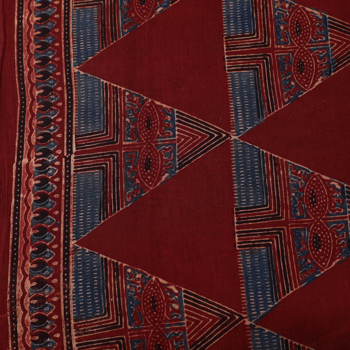 Red - Pure Cotton Ajrakh Print Fabric 18