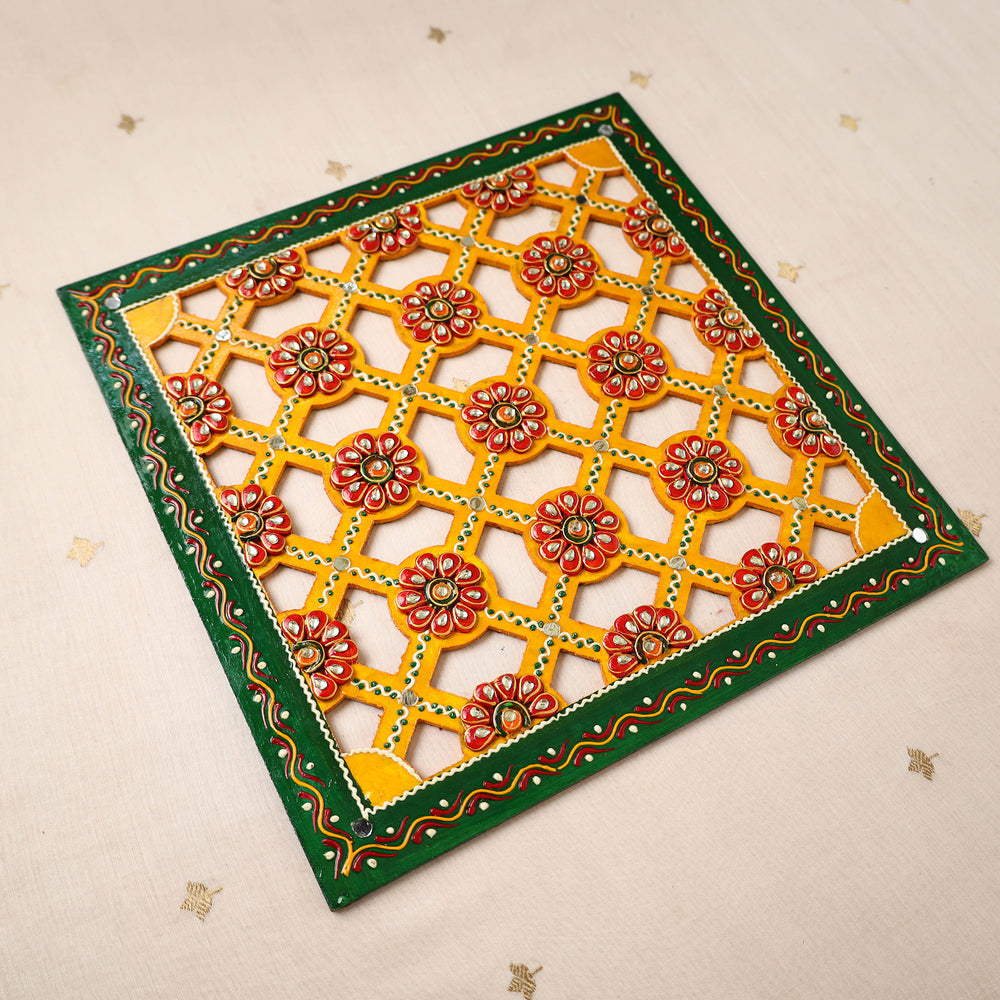 Diwali Decor Handpainted Wooden Rangoli 59