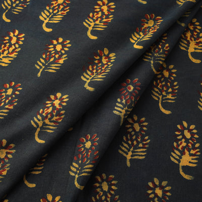 Hand Block Print Natural Dyed Cotton Nandana Fabric 02