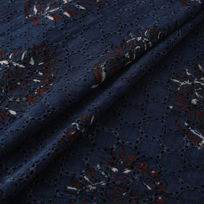 Hakoba Hand Block Ajrakh Print Natural Dyed Cotton Fabric 68