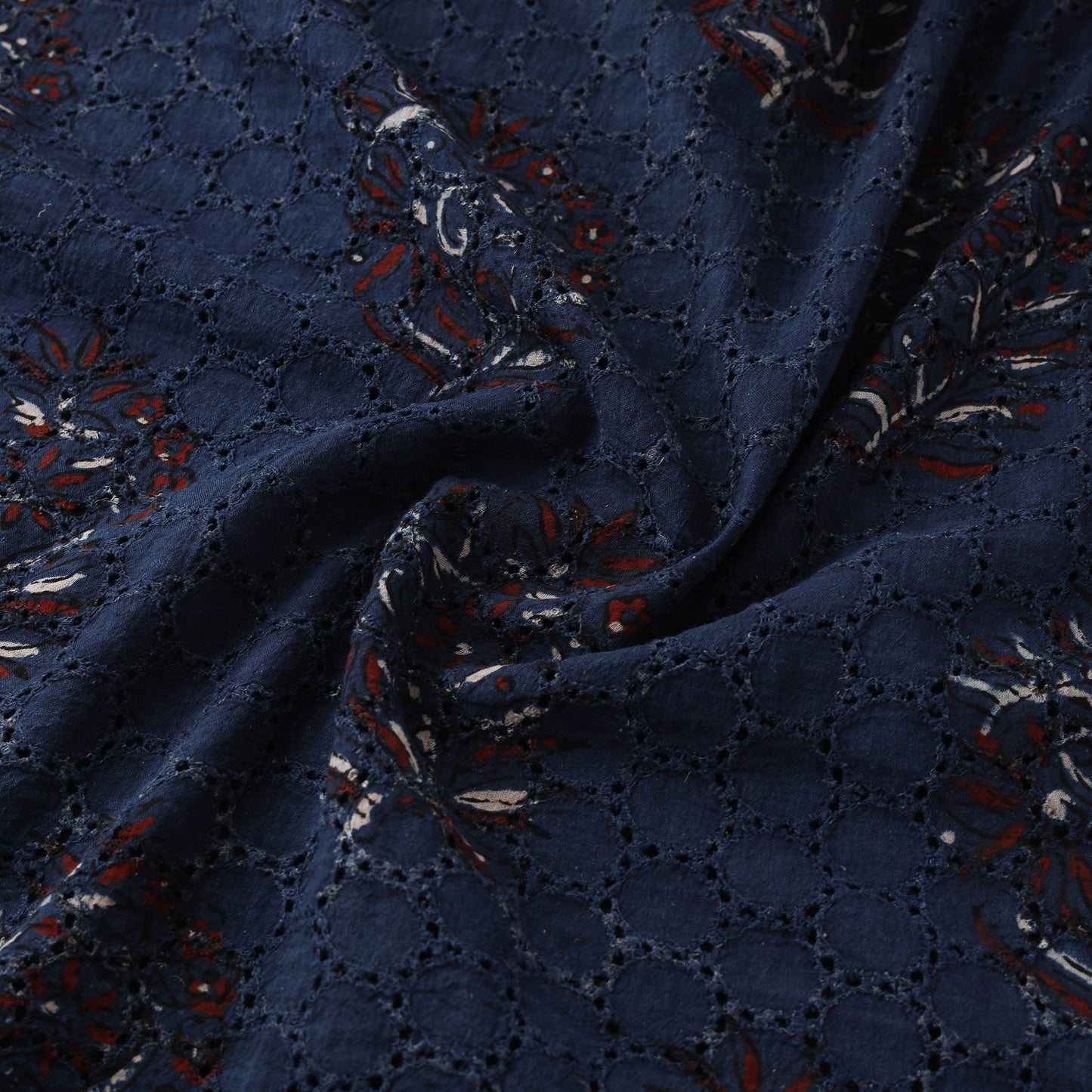 Hakoba Hand Block Ajrakh Print Natural Dyed Cotton Fabric 68