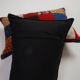 Multicolor Handcrafted Patchwork Cotton Pillow Cover (Set of 2)