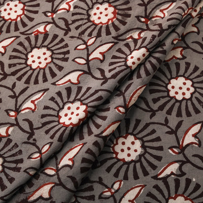 Hand Block Print Natural Dyed Cotton Nandana Fabric 04