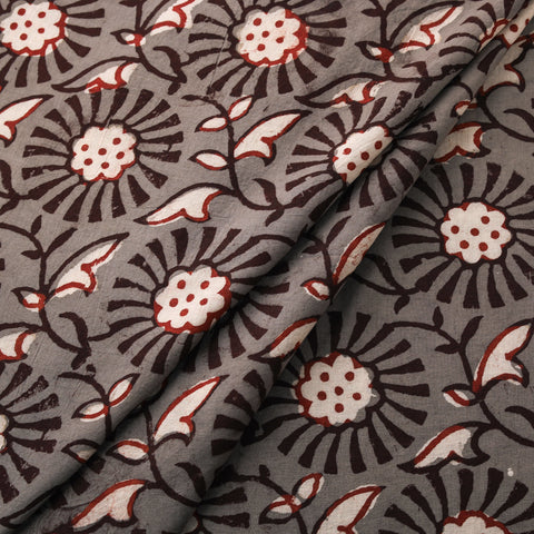 Hand Block Print Natural Dyed Cotton Nandana Fabric 04