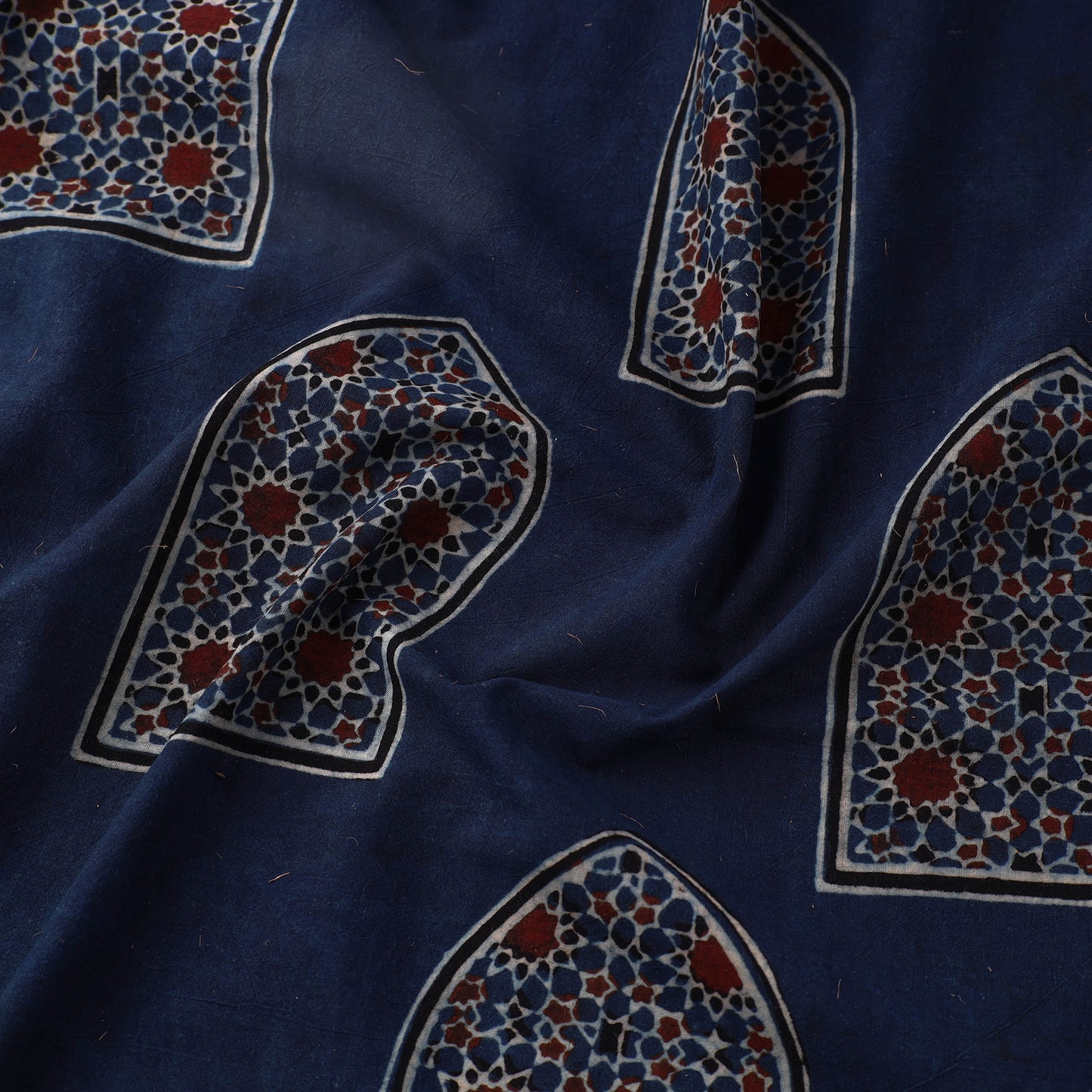 Blue - Pure Cotton Ajrakh Print Fabric 22