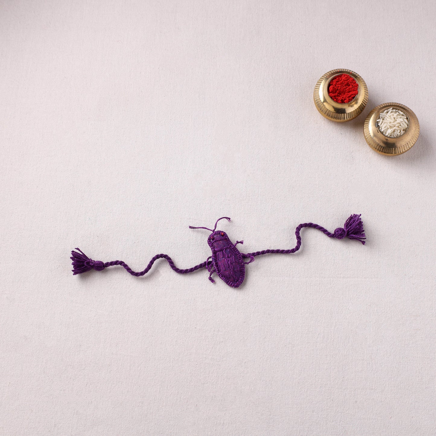 Cockroach - Reusable Handmade Threadwork Rakhi with Potli 04