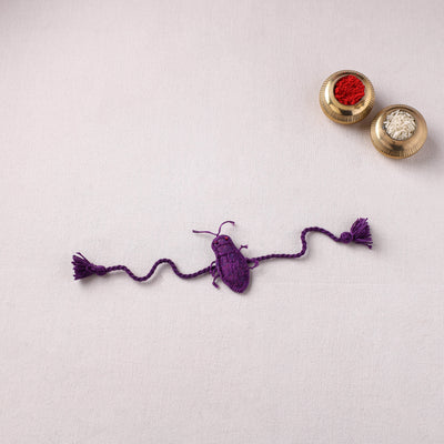 Cockroach - Reusable Handmade Threadwork Rakhi with Potli 04