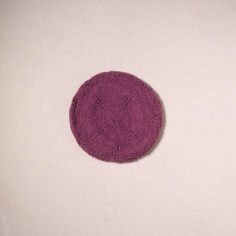 Kullu Karishma Hand Knitted Merino Wool Beret Cap 09