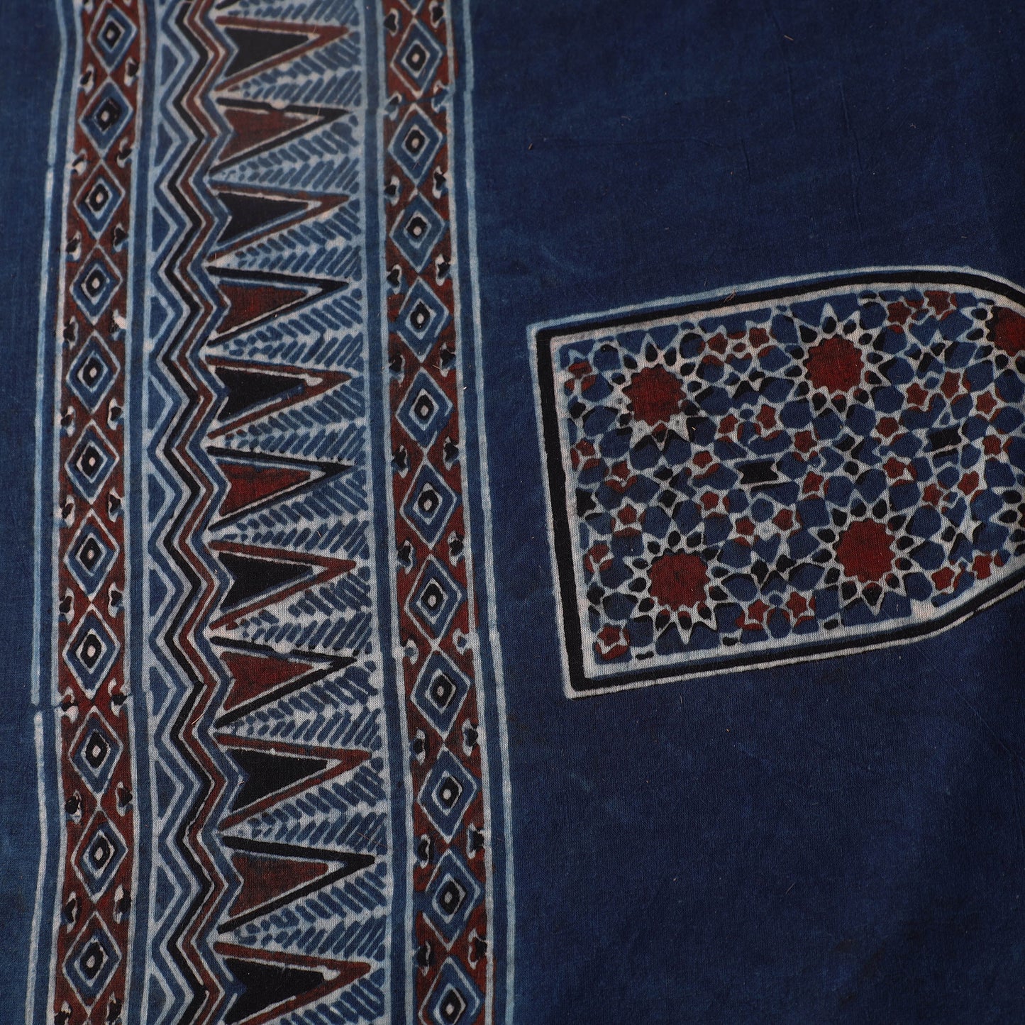 Blue - Pure Cotton Ajrakh Print Fabric 22